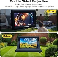 Vista 2 de Pantalla de Película Inflable para Exteriores de 24 Pies, Pantalla de Proyector Hinchable para Exteriores con Soplador de Aire y Bolsa