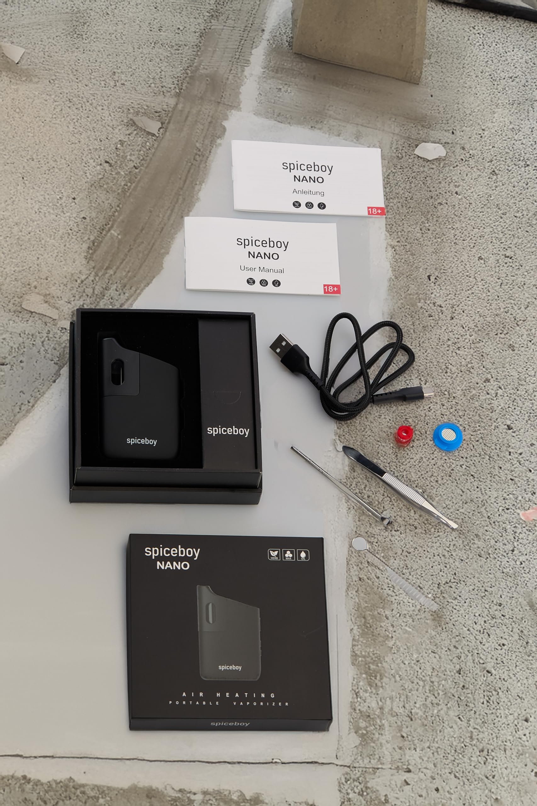 SPICEBOY® NANO Vaporizer I Verdampfer für Kräuter I Gradgenau I Konvektion I Oled I USB-C
