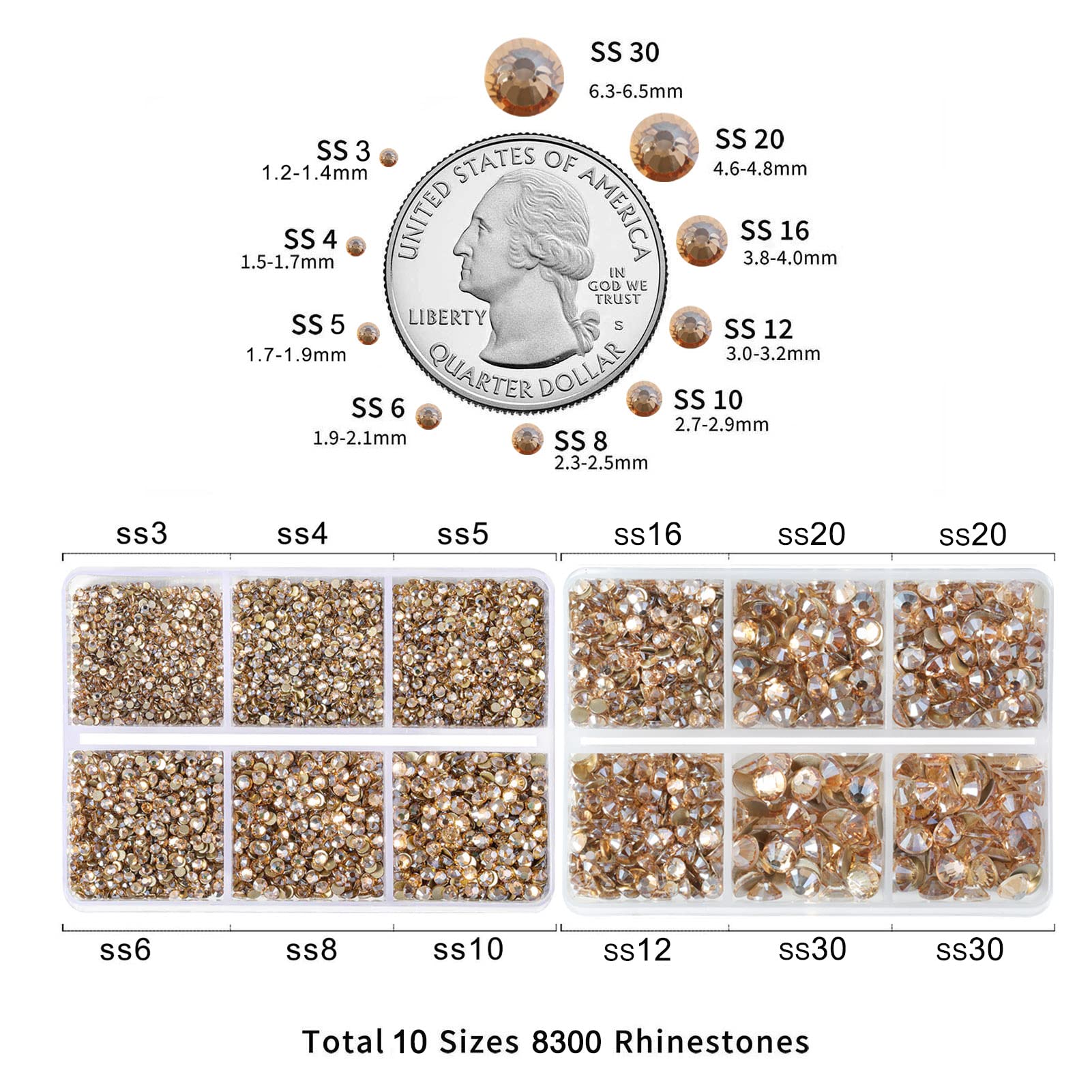 Beadsland 8300PCS Flatback Rhinestones - Image 4