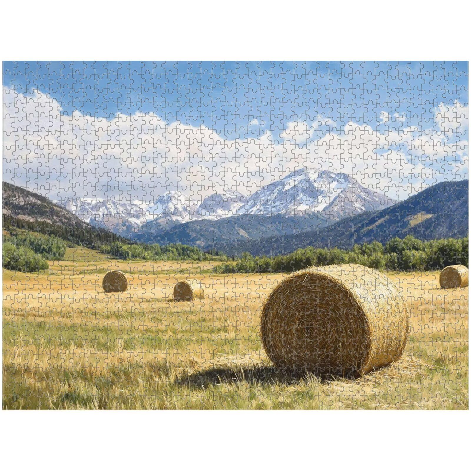 Puzzle 1500 Teile für Erwachsene, Bauernhof & Landschaft Holzpuzzle, 1T#896