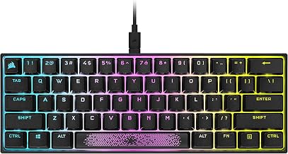 Corsair K65 RGB Mini 60% Mechanical Gaming Keyboard - Cherry MX Speed - Black (Renewed)