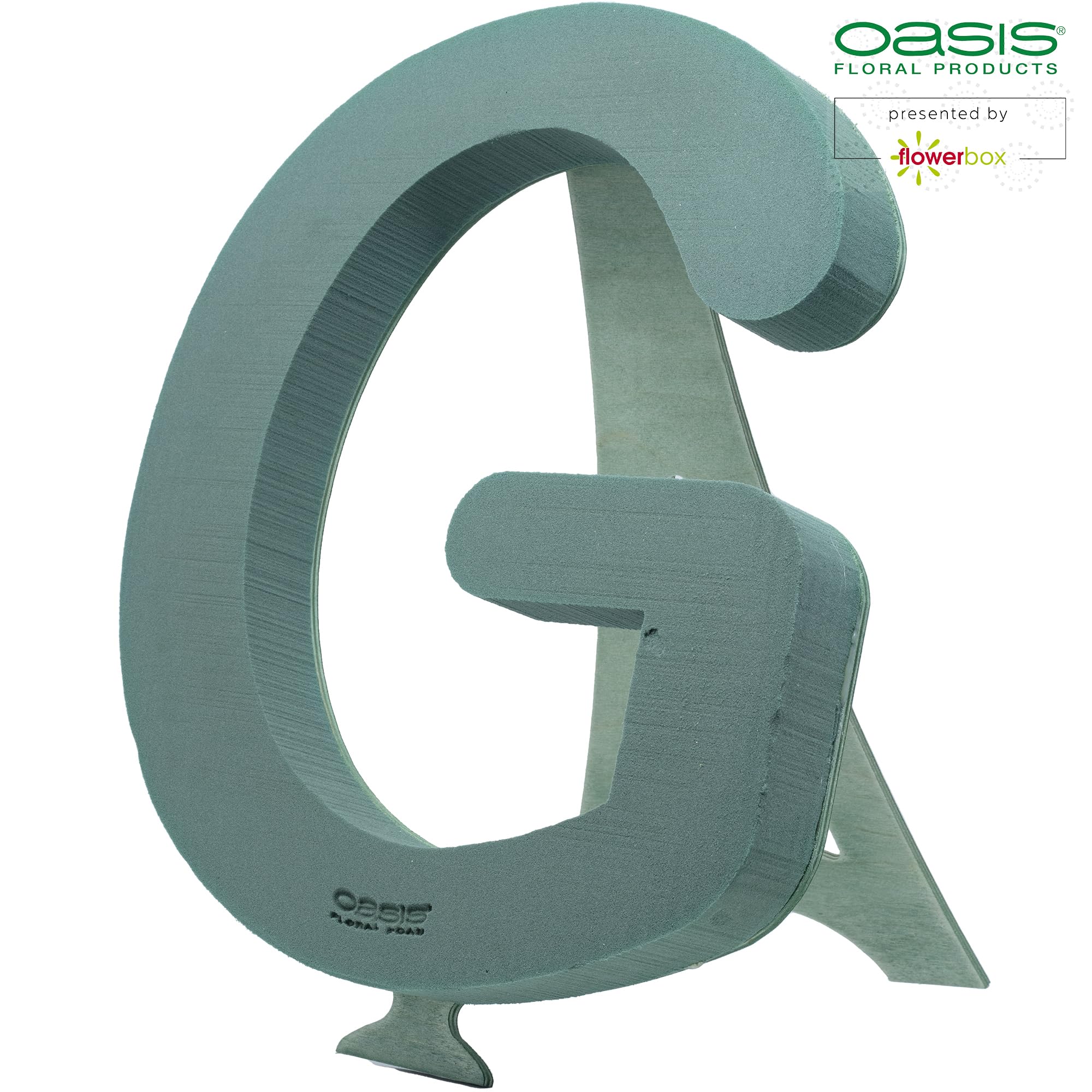 Flowerbox Oasis pianka biolina litera G 37 cm masa wtykowa gąbka