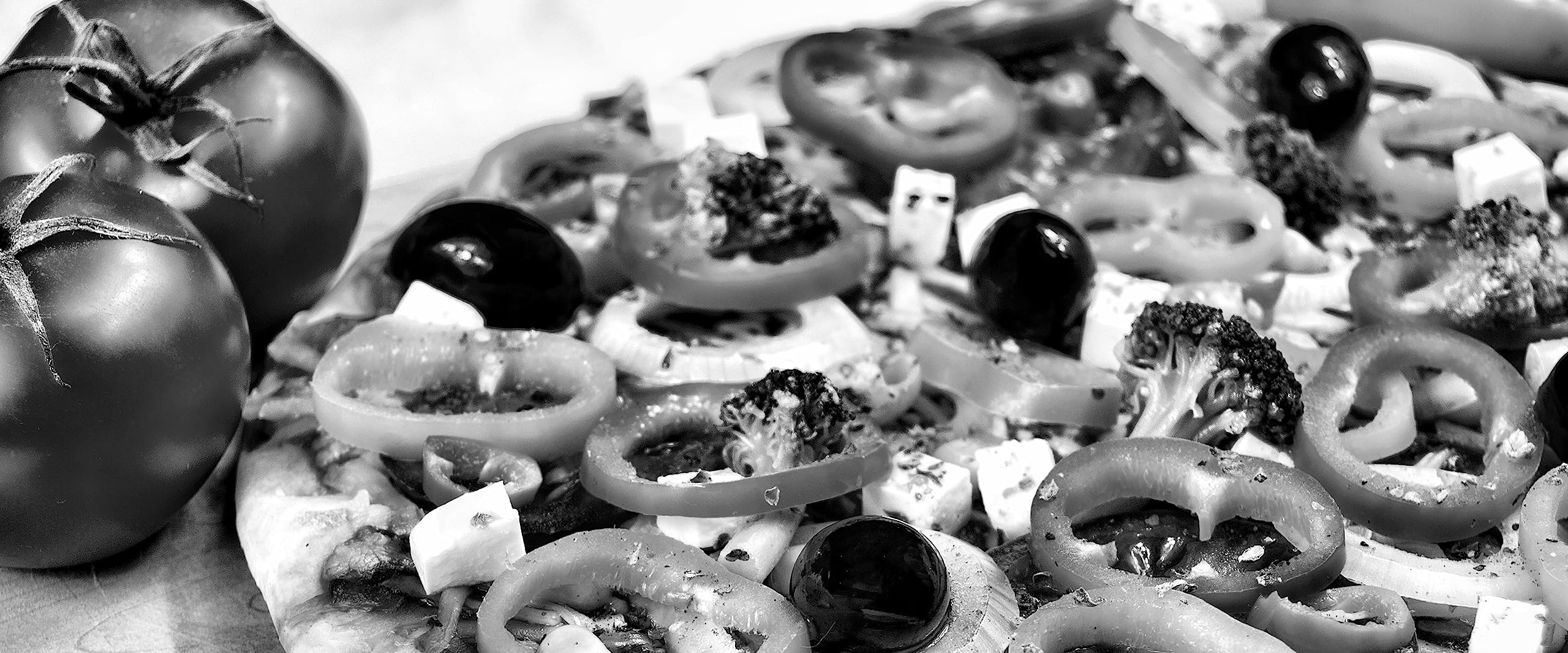 Pixxprint Glasbild Panorama, Wandbild aus Echtglas, Pizza Salami Italien Italy, 120x50 cm, inkl. Aufhängung und Abstandshalter