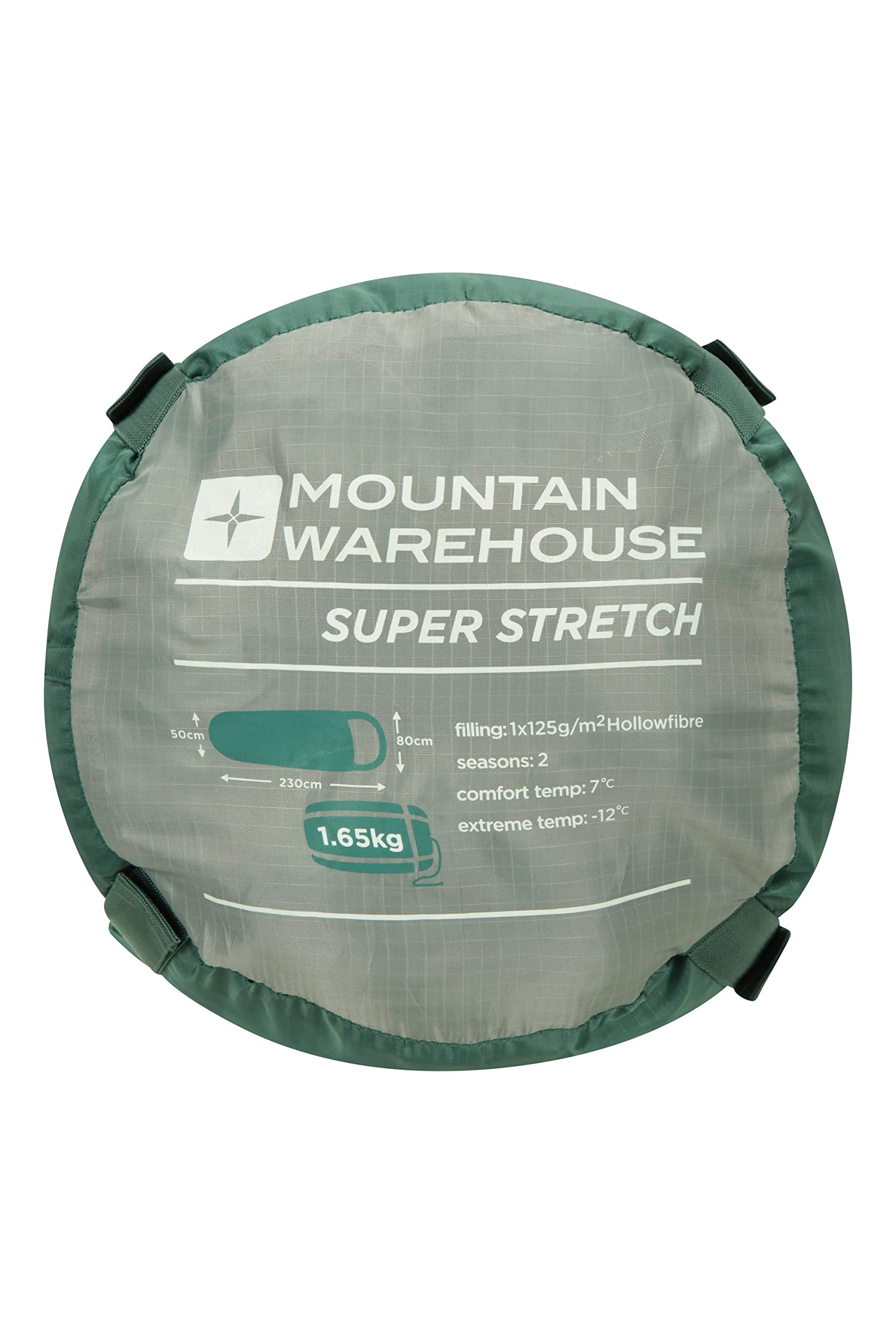 Mountain Warehouse Super-Stretch-Schlafsack, Ripstop-Gewebe, Komforttemperatur, Mumienform, für Extrembedingungen, unverzichtbar für draußen – Winter-Camping Blaugrün Einheitsgröße Sport & Freizeit