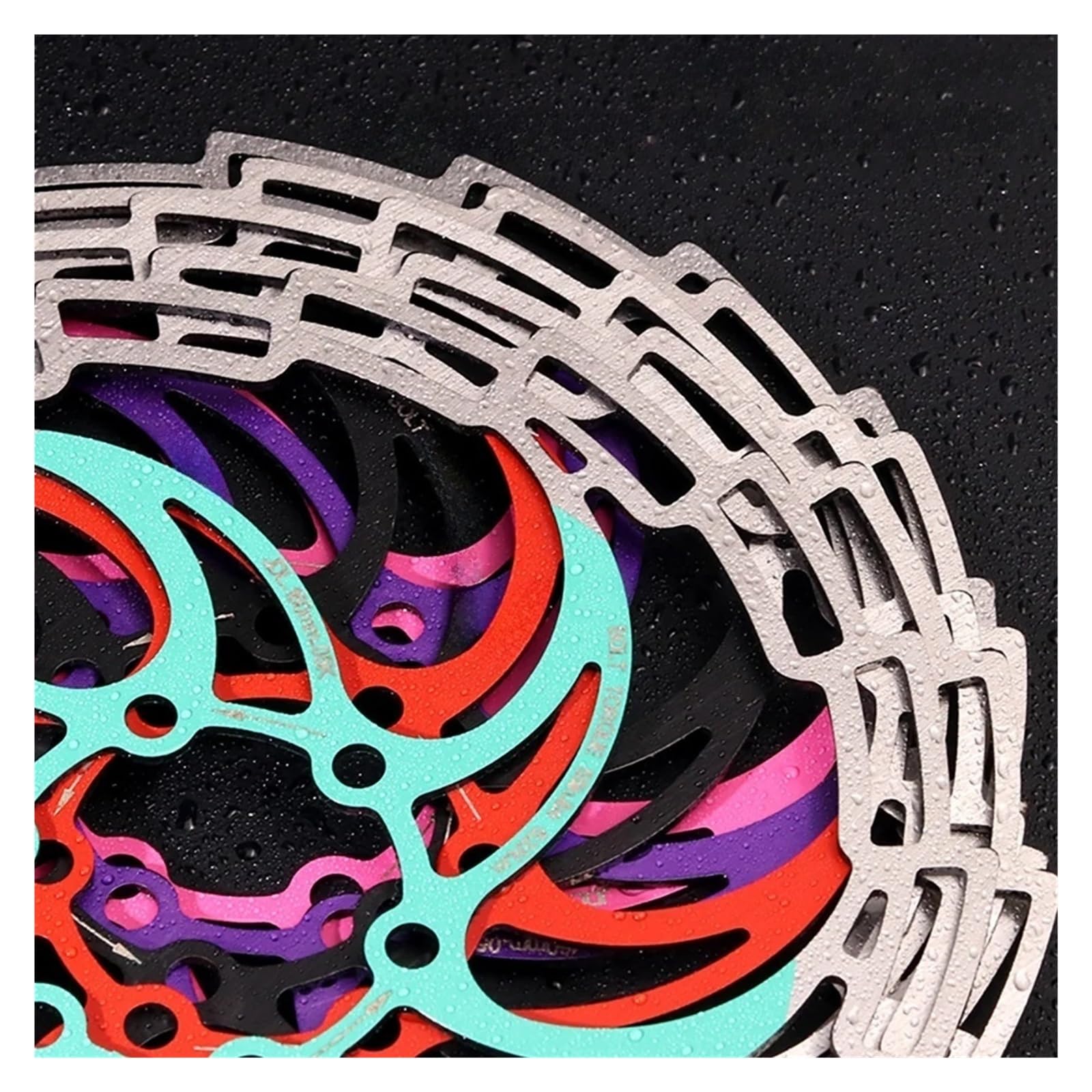 Disco freno Rotore del freno a disco per bicicletta 160180mm Sei fori per bulloni Acciaio inossidabile martensitico Dissipazione calore Precisione sicura(180mm black)