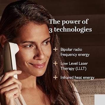 Silkn Titan Multiplatform At-Home 3-in-1 Radio Frequency Skin Tightening Device for Face and Neck, Combines RF with Low-Level Laser Therapy & Red Light Therapy, with Thermal Sensor, Cordless