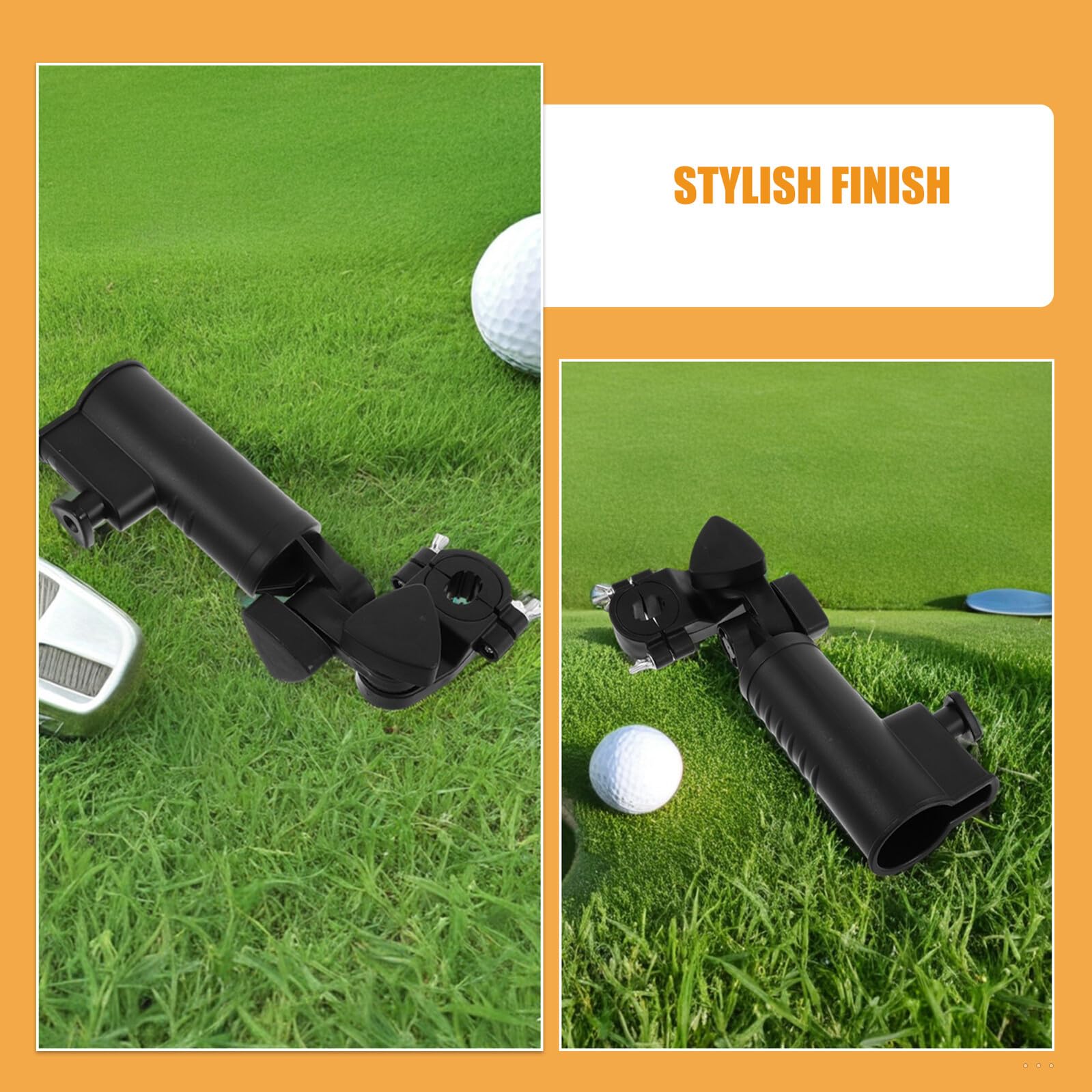ABOOFAN 2 Stück Pack Schirmhalter für Golftrolleys Robuste Kunststoff Schirmklemme mit Einfacher Montage Universelle Schirmhalterung für Golfwagen und Turniere