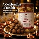 Poshak Mix Seeds Laddu Energy Ladoo with Flax, Chia, Sesame Seeds & Dates Omega-3 Rich Healthy Snack for Heart, Brain, Bone & Digestive Health Natural Protein for Daily Nutrition (800 g) gallery image