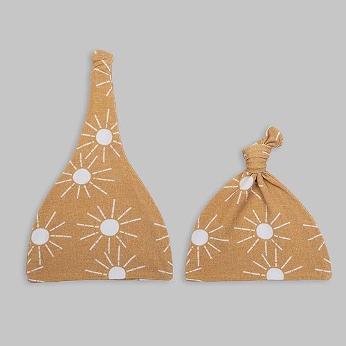 Miniatura 6 de Miaoberry Juego de manta de muselina 100% algodón orgánico para bebé, brillo dorado bohemio, género neutro para niños y niñas, amarillo mostaza