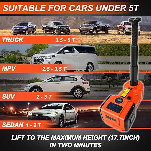 Miniatura 2 de E-HEELP Kit de gato de coche eléctrico 5Ton 12V hidráulico elevador de coche para SUV, MPV, sedán, camión, cambio de neumáticos, reparación de