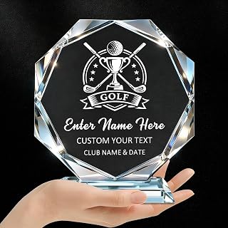Personalized Golf Trophy Award, Custom Golf Plaque Trophy for Tournament Champion, League Winner, Golf Club, Coach, Golfer, Team, Hole in One, Retirement & Appreciation Plaque Gift