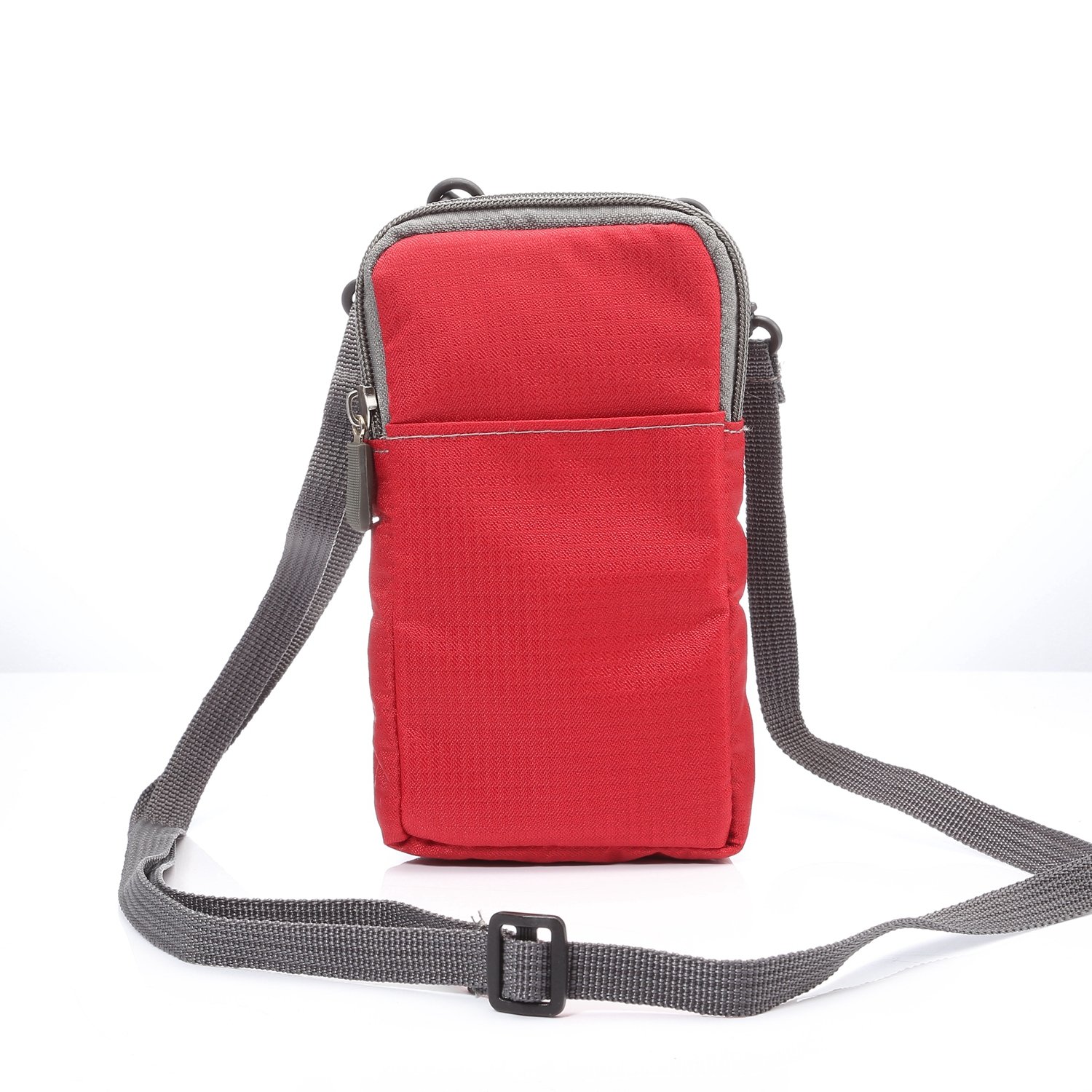 Cell Phone Belt Clip Pouch Women, Crossbody Cell Phone Bag for Women, 6.5" Outdoor Travel Nylon Zipper Cellphone Shoulder Messenger Bag Smartphone Waist Bumbag Pocket with Belt Loop Carabiner Hook โ image 1