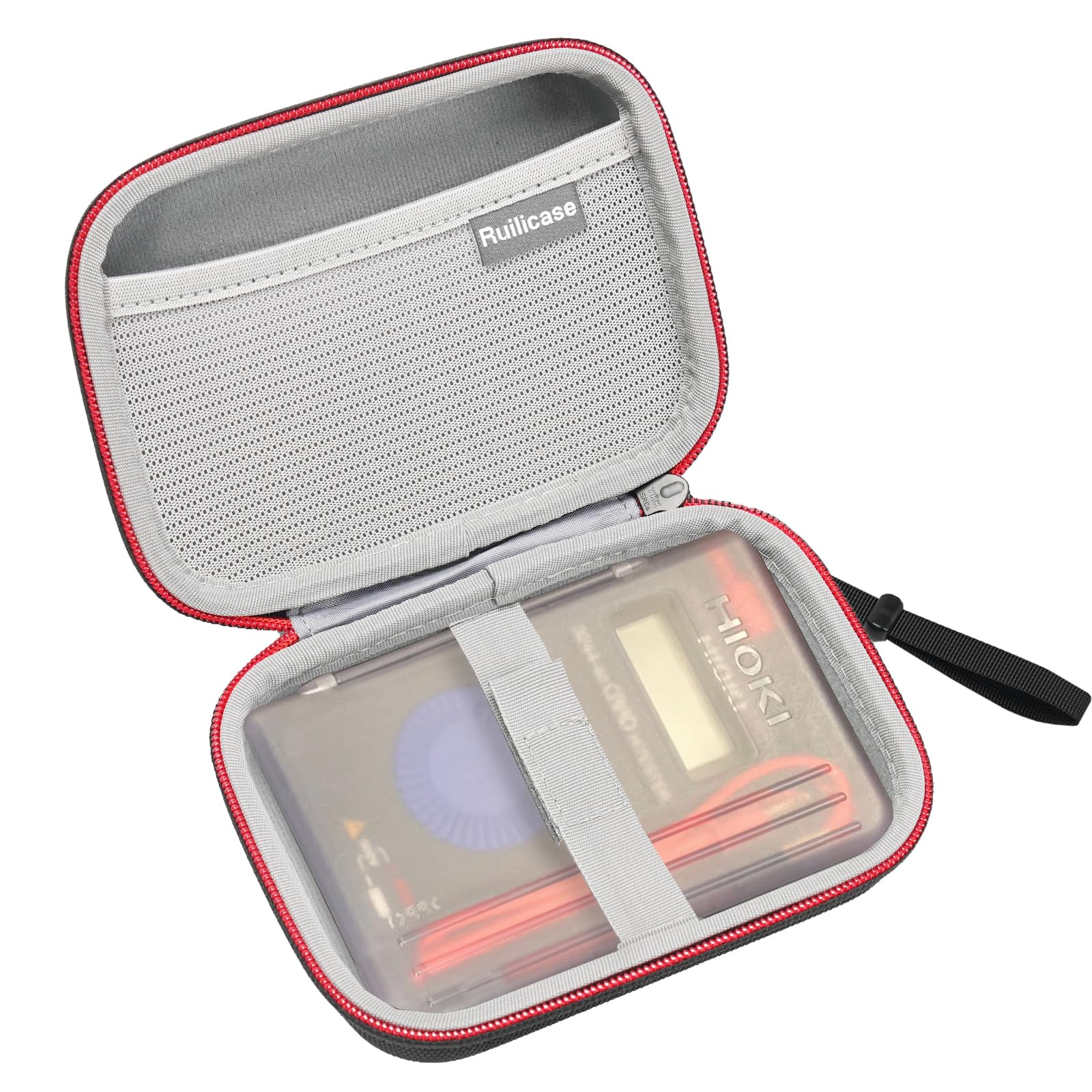 Ruilicase 収納ケース HIOKI 日置電機 3244-60 (テスター デジタルマルチメーター DMM) カードハイテスタ対応 保護バッグ(ケースのみ) 耐衝撃・防塵・生活防水収納ポーチ | YKKジッパー採用コンパクトデザイン＆傷防止加工