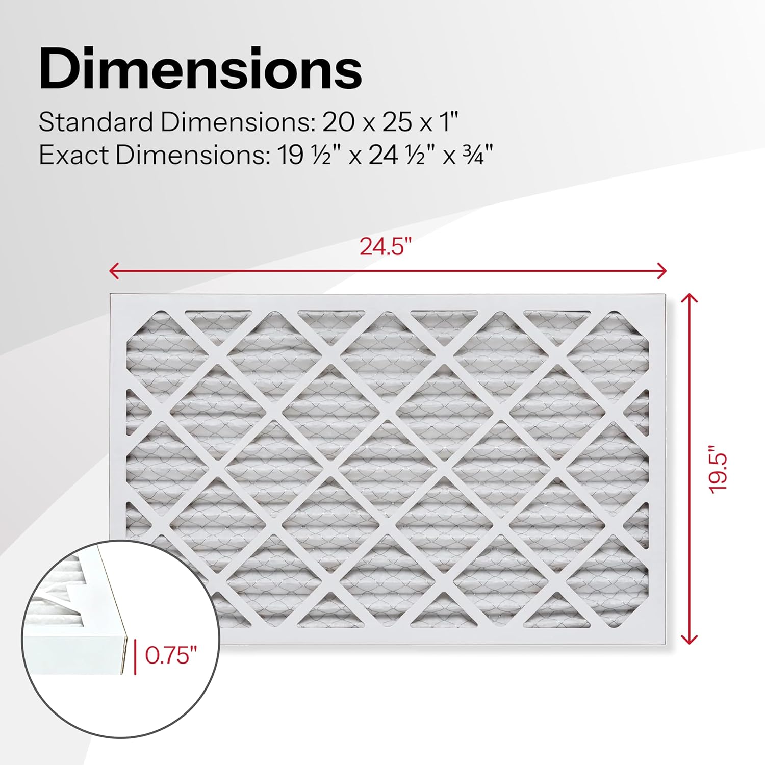 20x25x1 Air Filter by AIRx Filters MERV 11 Pleated Furnace Filter HVAC AC Filters - Made in the USA - 6 Pack