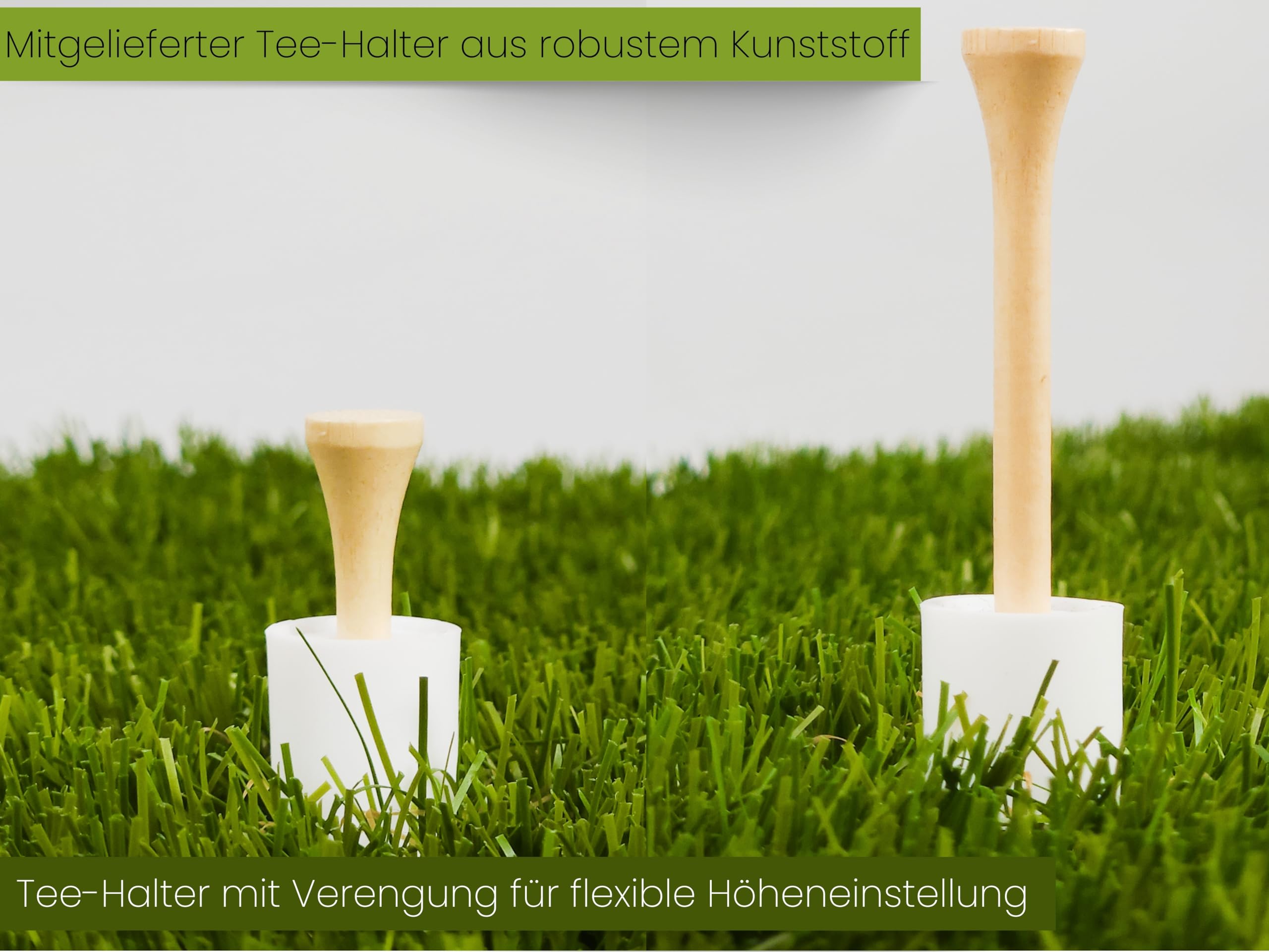 Abschlagmatte Golf 85 x 65cm, Outdoor, Indoor, inkl. Teehalter + Tee verstellbar, chippen, Driven, zusammenrollen, tragbar