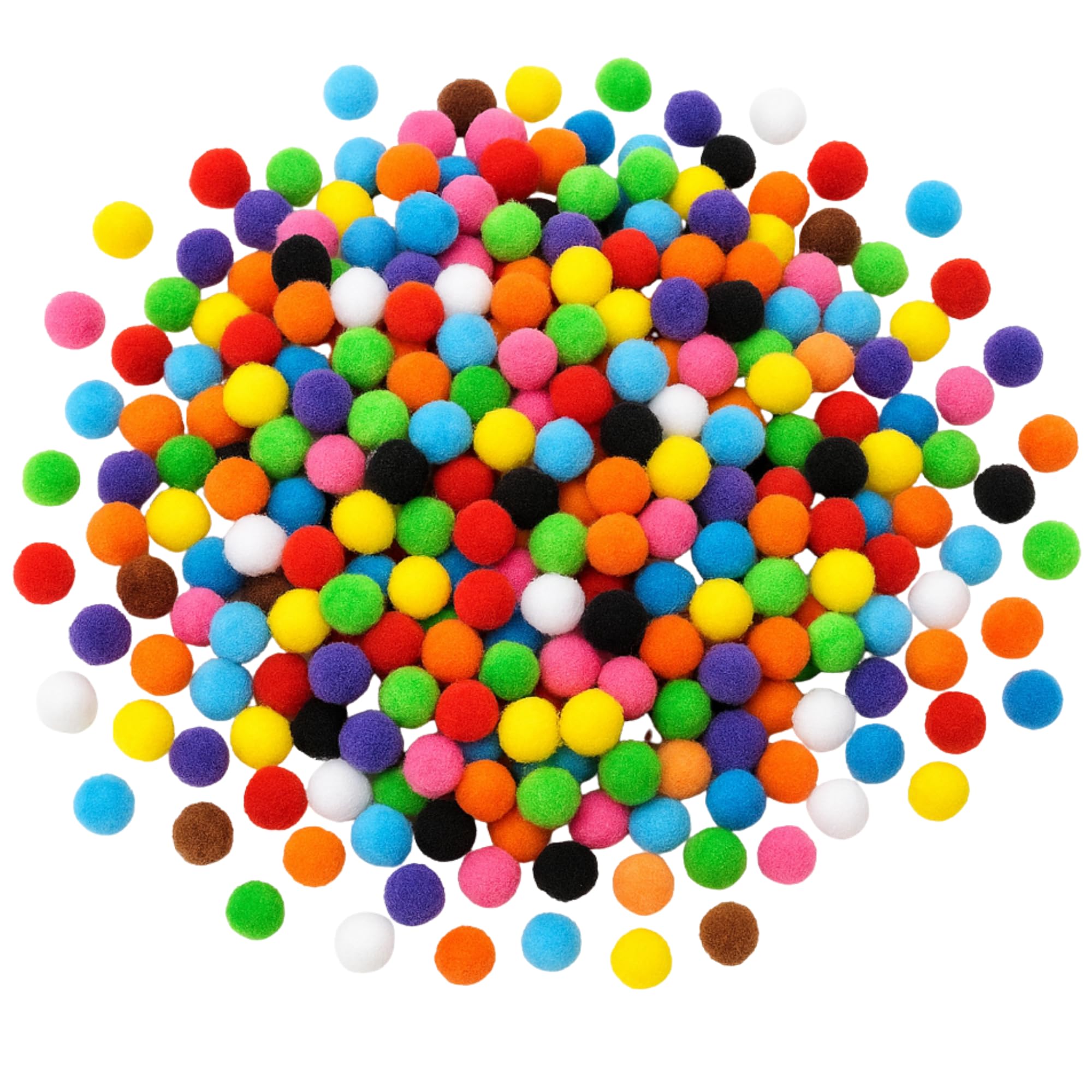 Kids B Crafty Mixed Colour Mini Pom Poms For Crafting, 1000 Small Coloured Pompoms, 9Mm S