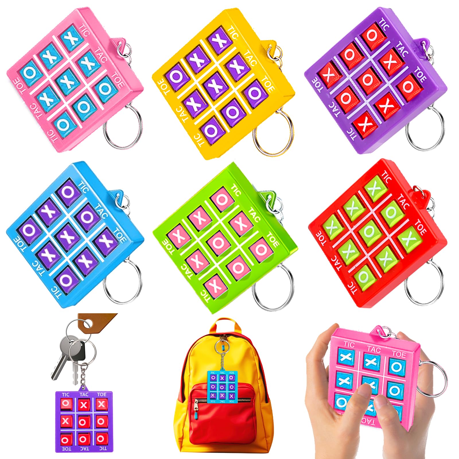 24PCS Tic Tac Toe Game Party Favors Goodie Bags Stuffers for Kids 4-8 8-12
