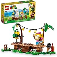 Vista 1 de LEGO Super Mario Dixie Kong's Jungle Jam - Juego de expansión 71421, juego de regalo de Super Mario para niños y niñas de 7 a 9 años, juego