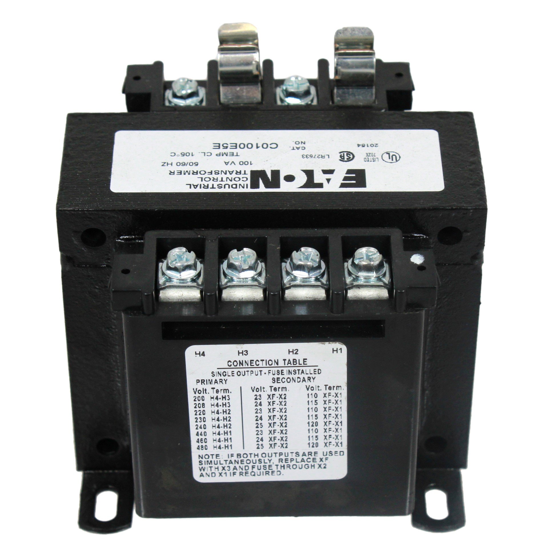 Cutler Hammer C0100E5E Industrial Control Transformer, VA Rating: 100VA