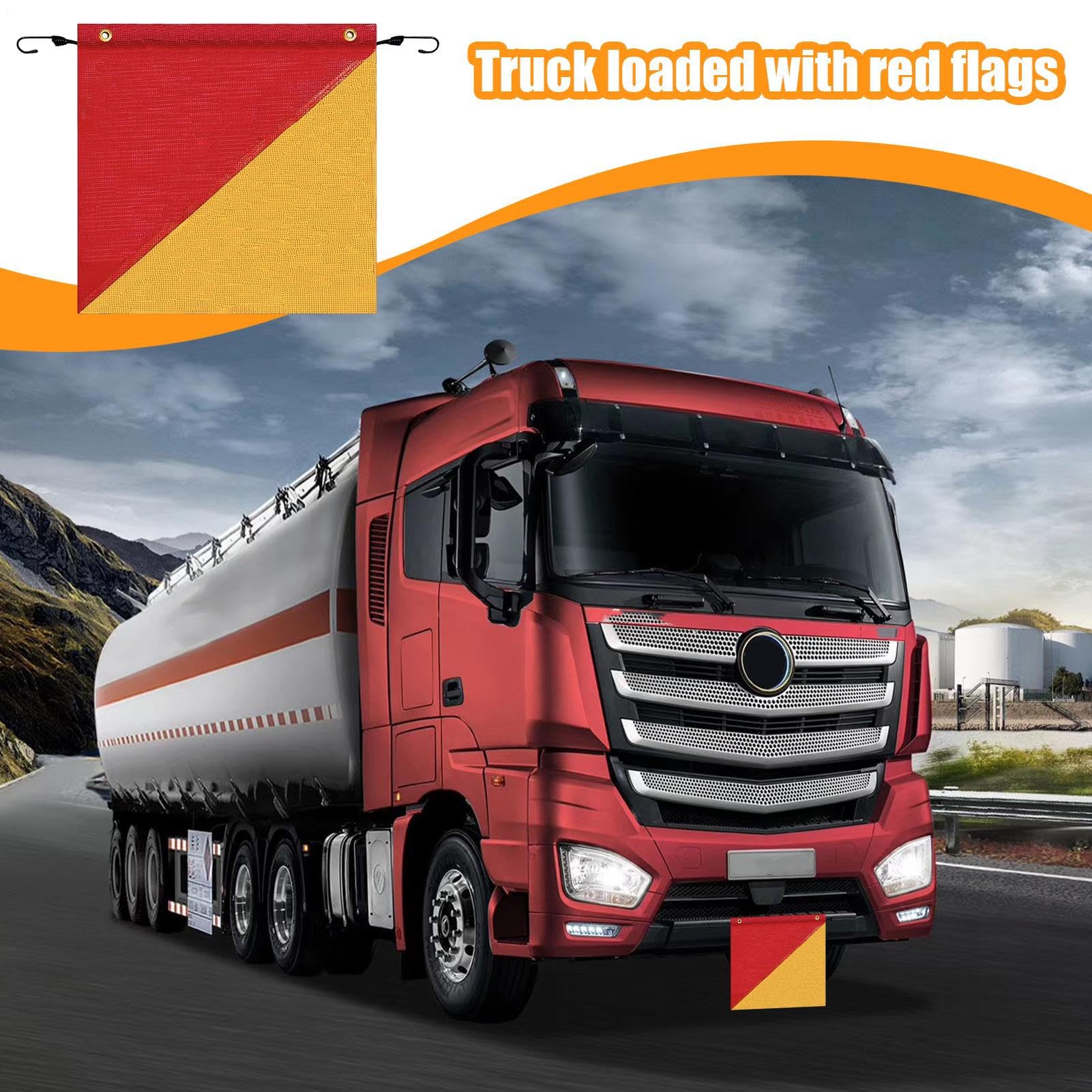 Flagge Für LKW Signalfahne 45,7 x 45,7 Cm, Hohe Sichtbarkeit, Wetterfest