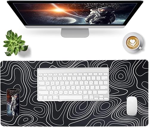 Miniatura 8 de Bloss Alfombrilla de mouse grande XL para juegos, alfombrilla de mouse con base de goma antideslizante, alfombrilla de escritorio, alfombrilla de