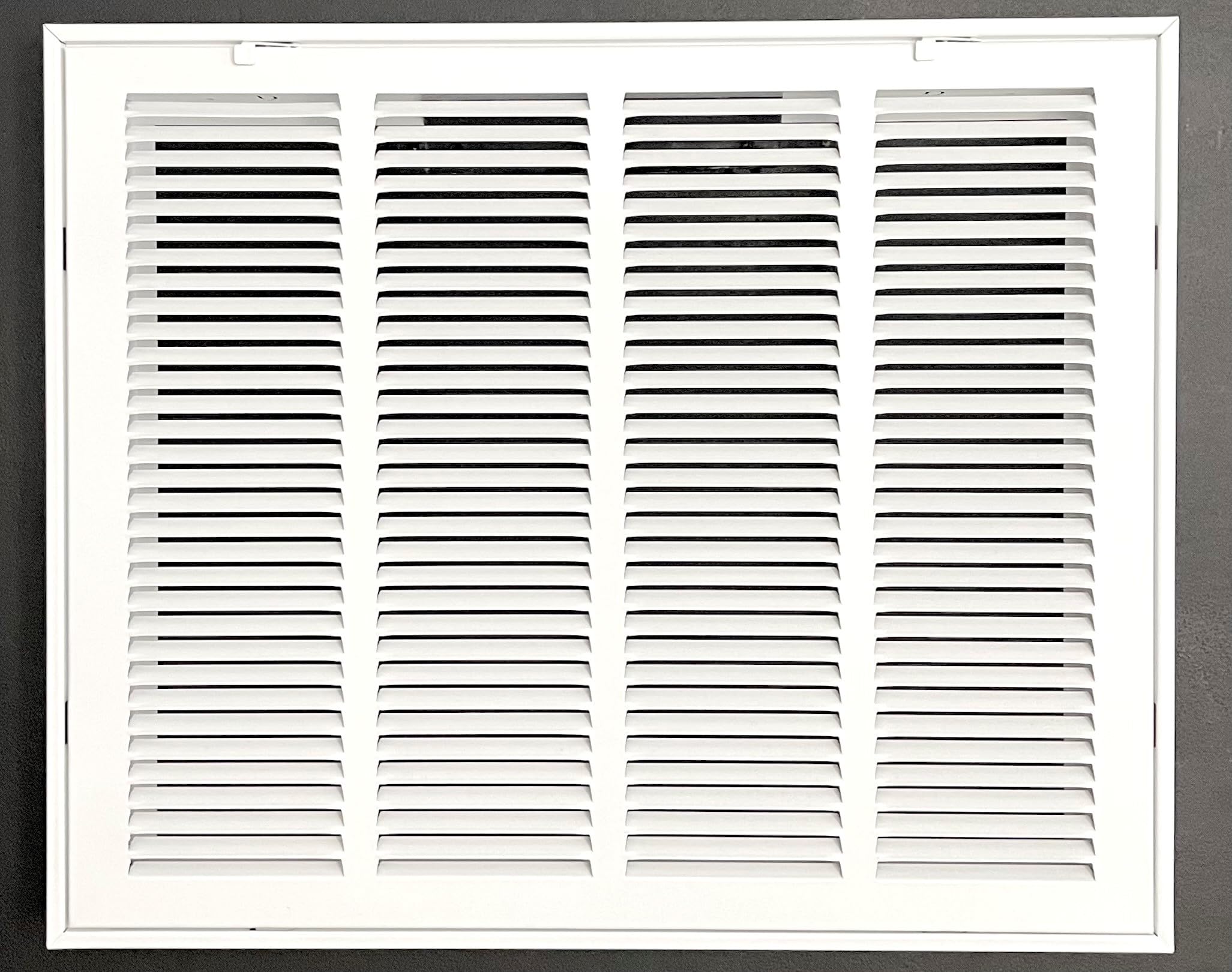 20" W x16 H Stamped face Steel Filter Return Grille White Powder Coating with Frame Overall Outside Dimension 22.6"x18.6"