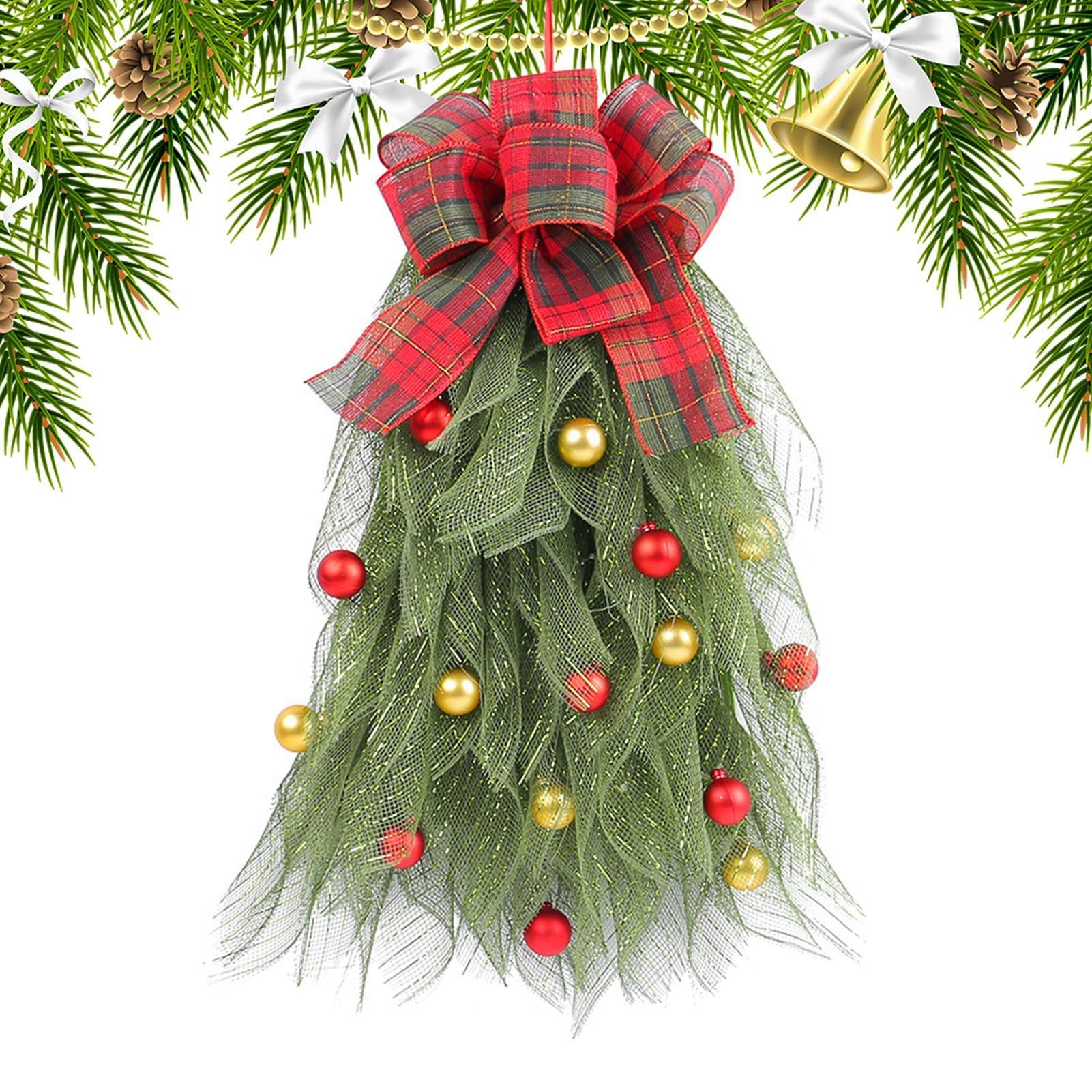 Couronne de Noël 2024 en pin guirlande décorative et idée cadeau pendaison de crémaillère