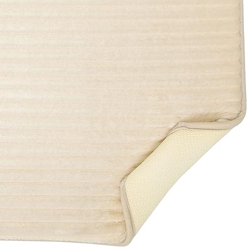 Miniatura 7 de Mohawk Home Augusta - Alfombra de baño de 20 x 30 pulgadas, color beige, lavable a máquina, antideslizante, alfombra de baño