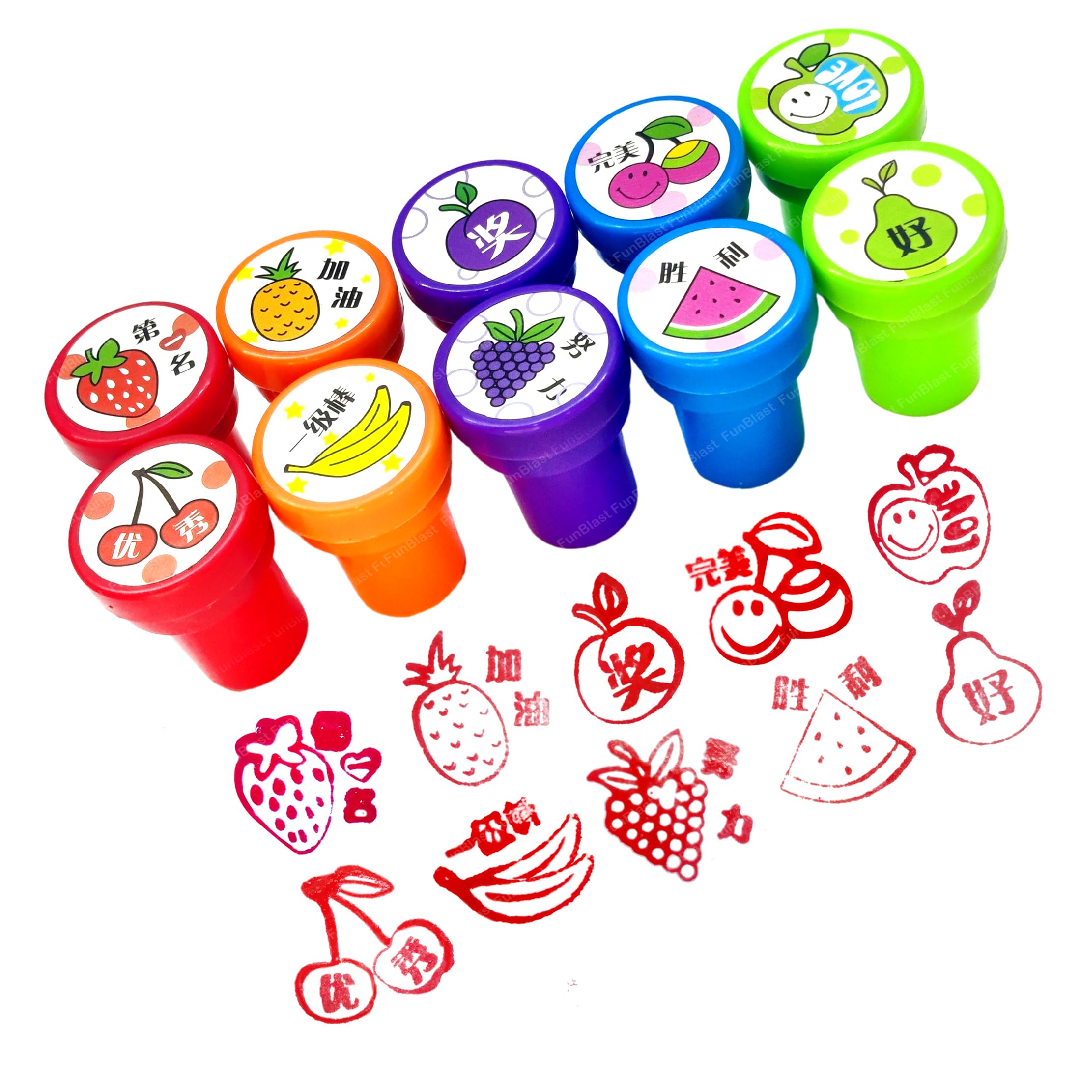 FunBlast Fruit Stamps for Kids – Stamper for DIY Art & Craft, Educational Toys Art and Craft School Supplies, Coloring & Stamping Set for 3+ Years Kids, Girls & Boys (Pack of 10 Pcs) (B0C6Y1MNVJ) Amazon Price History, Amazon Price Tracker
