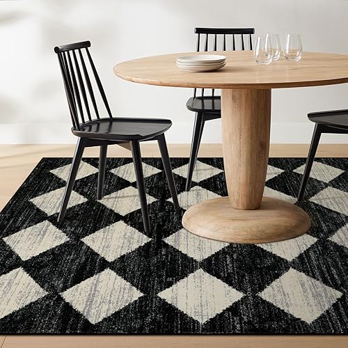 Miniatura 8 de Lahome Alfombras estéticas lavables a máquina para dormitorio, alfombra suave de 4 x 6 pies, alfombra antideslizante para sala de estar, alfombra de