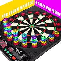 BLESION Elektronikus Darts Tábla 6 Nyíllal, Német Hanggal, Elemmel/Adapterrel Működő 2
