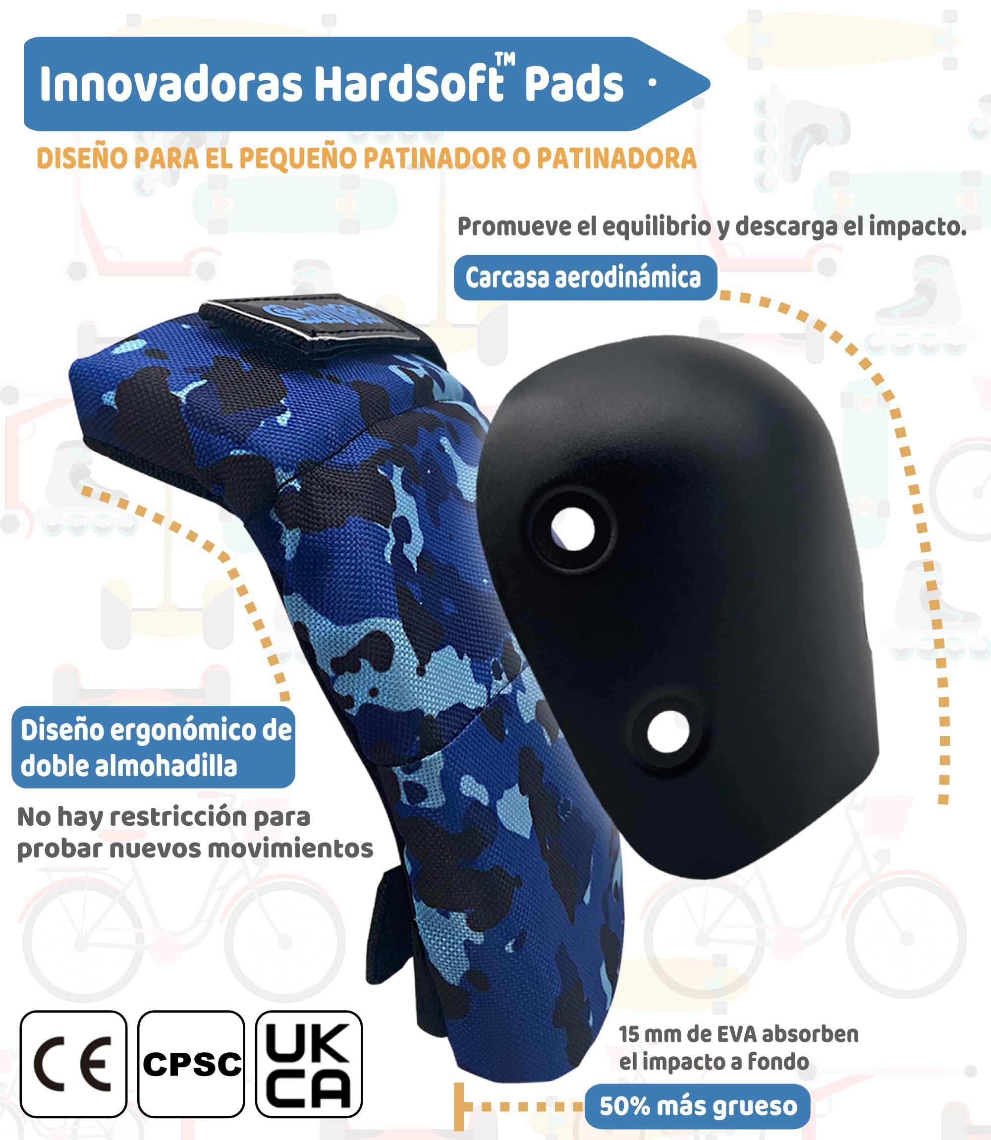 Simply Kids Protecciones Patines Niña I Coderas y Rodilleras Niño con Muñequeras I Protecciones Skate de Patinaje, Monopatín, Bicicleta, Hoverboard, Protecciones Patines Niño y Niñito