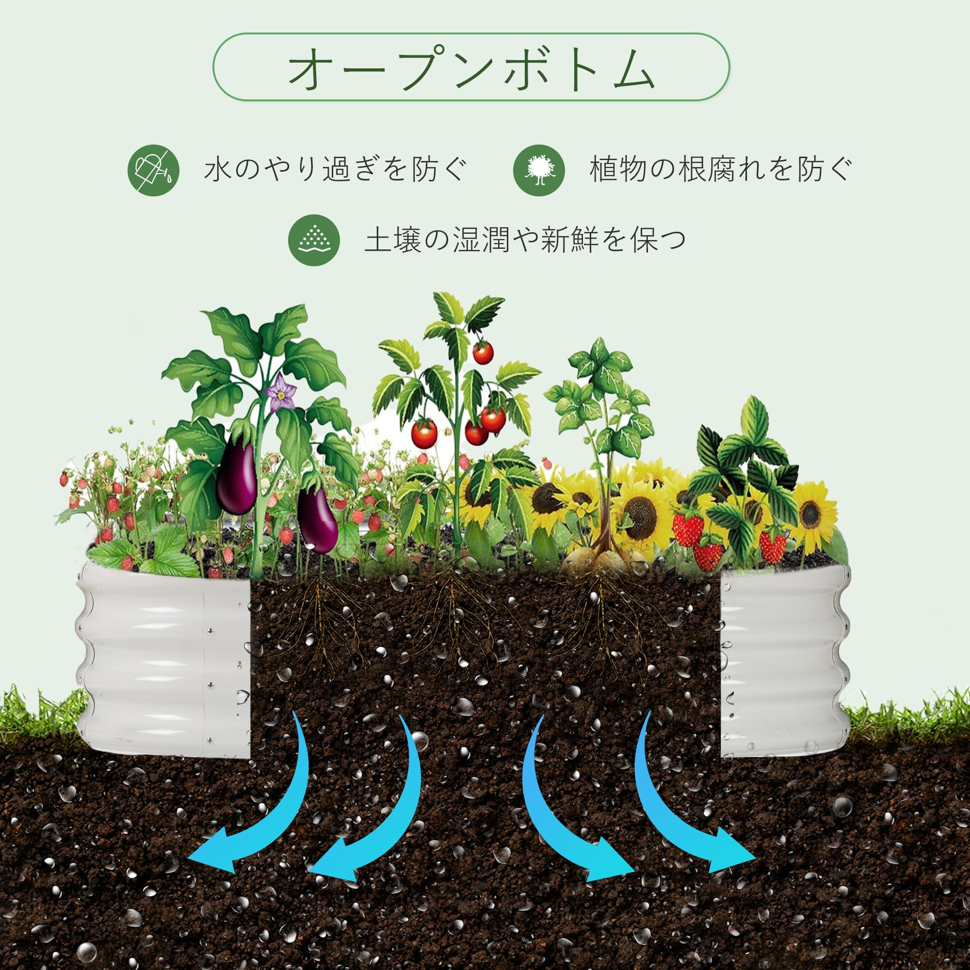 Amazon.co.jp: DEWEL レイズドベッド 家庭菜園 亜鉛メッキ 幅150×奥行