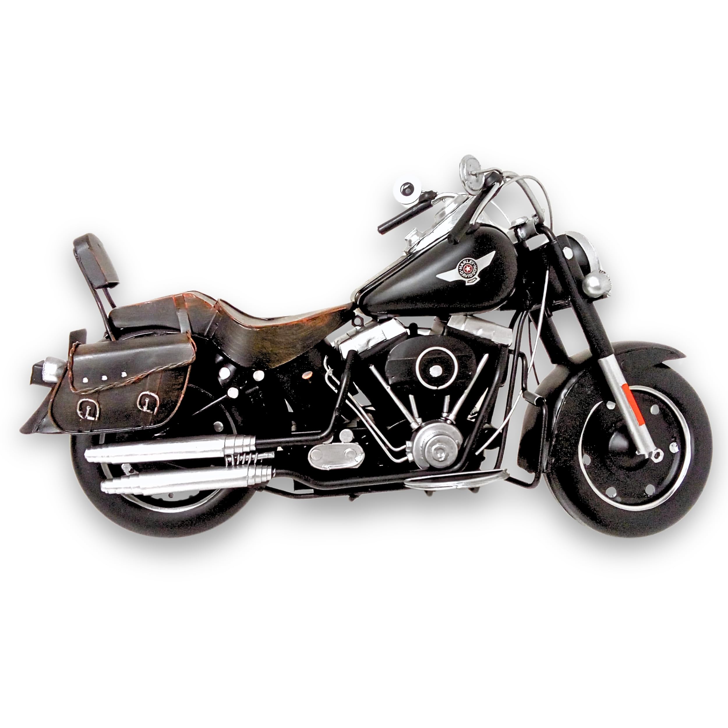 Authentic R & M Motorbike Model Motorcycle Vintage Home Office Collectible Décor Dad Mum Gift, Retro Biker Ornament, Craft, Classic Desk Decoration, Antique Style (Black)