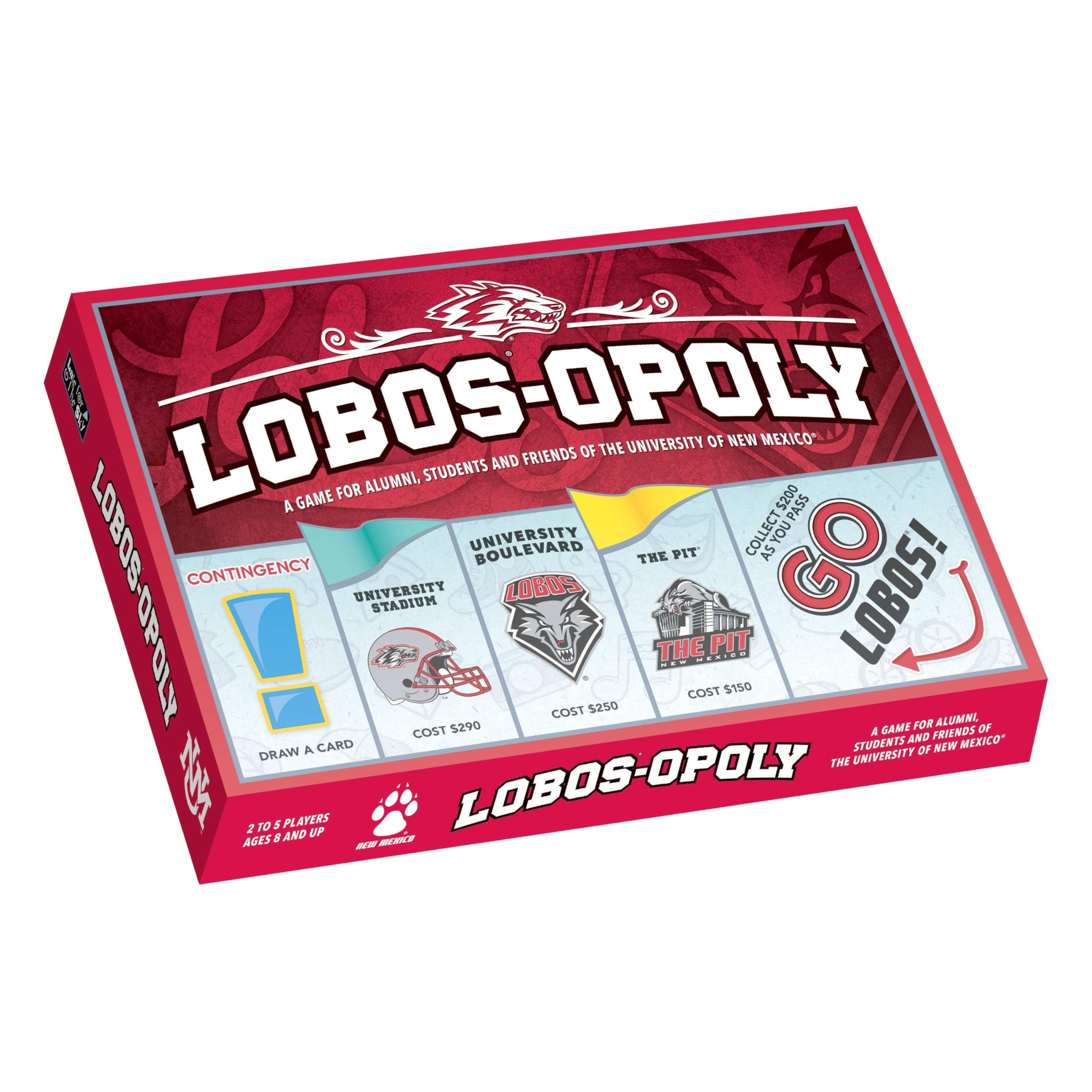 Amazon.com: Late for The Sky Lobos-Opoly Board Game - University