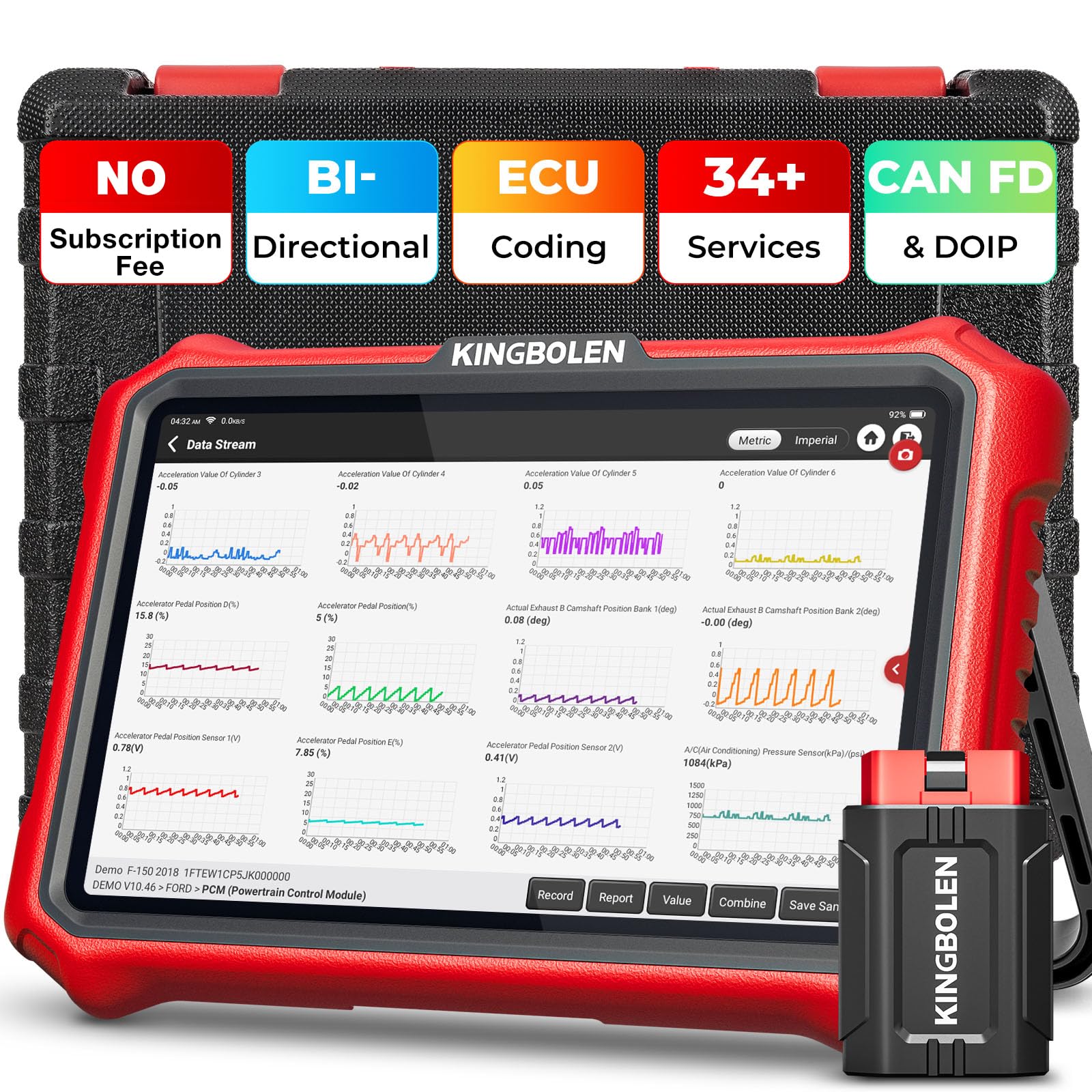 Sponsored Ad - KINGBOLEN K8 Pro OBD2 Scanner Bluetooth 2026 Bidirectional Scan Tool with Lifetime No Subscription Update 8'' All System Diagnostic Tool, ECU Code, 34+ Reset, CANFD&DOIP, V.A.G Guide, FCA AutoAuth