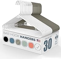 Vista 47 de Neaties Perchas de plástico paquete de 50 (60 unidades) – Fabricado en los Estados Unidos – Perchas de ropa estándar de capacidad de 6 libras