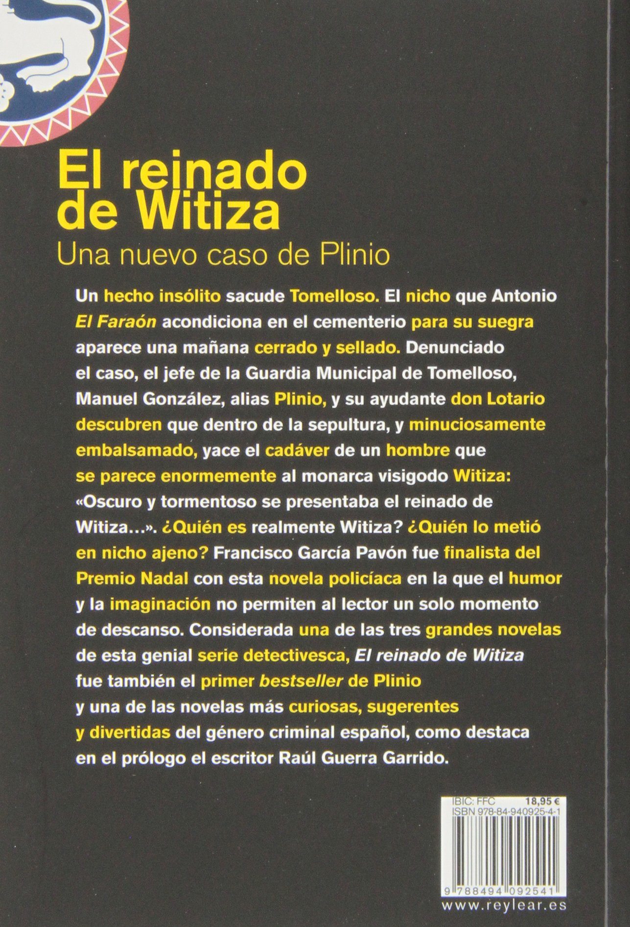 El Reinado De Witiza: Un nuevo caso de Plinio (Literatura Rey Lear)