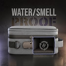 KIBAGA Travel Pill Organizer & Secure Medicine Storage Bag with Lock - Personal Container Box with Smell Control -Portable Water Proof Case for Vitamins, Supplements & First Aid