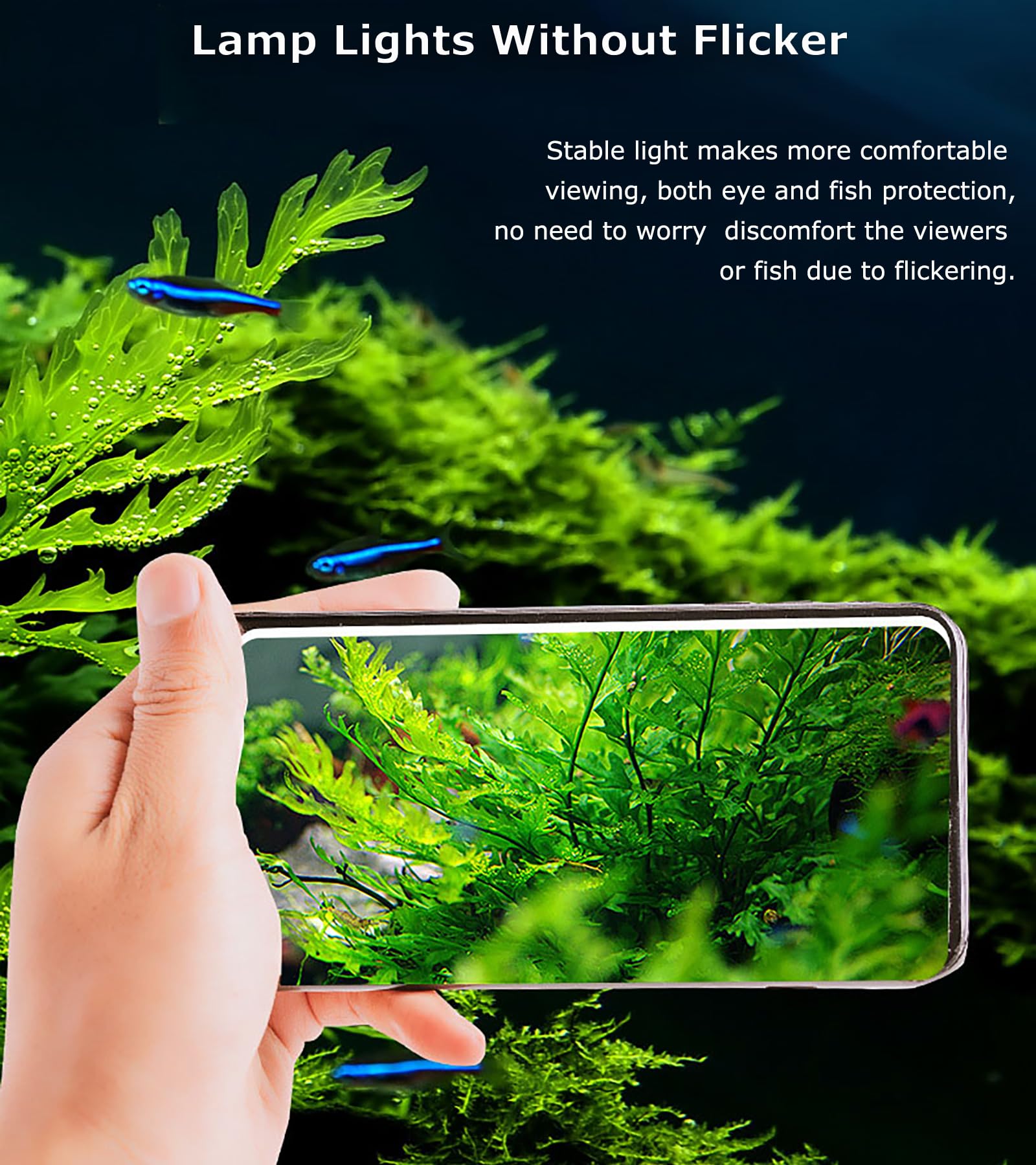 Led Aquarium, 52W RGBW Spectre Complet Lumiere Eclairage, 6500K Fish Tank Lumière Avec Minuterie, 116–140cm Alu Longueur Support Extensible Lampe