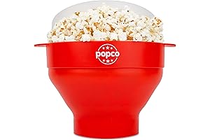 The Original Popco Silicone Microwave Multipurpose Non-Toxic BPA Free Collapsible Popcorn Popper Bowl