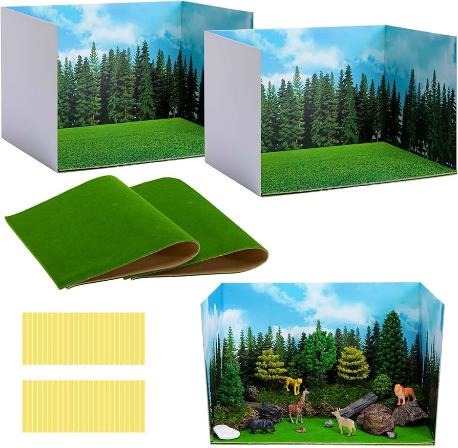 Amazon.com: codree 4 Pcs Jungle Style Diorama Box and Fake Grass Amazon.com: codree 4 Pcs Jungle Style Diorama Box and Fake Grass