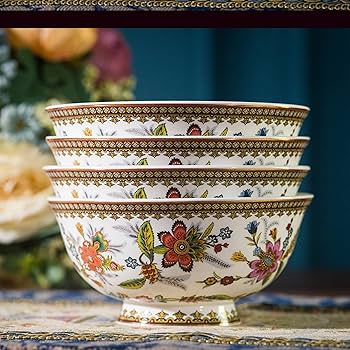 TEA＠　0417 Amazon.com | ACMLIFE Bone China Tea Cups and Saucers Set of