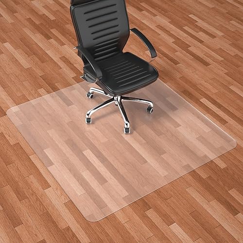 Naturehydro Tapete para silla de oficina para suelo de madera dura, 48 x 48 pulgadas, tapete de suelo para silla de escritorio de computadora,