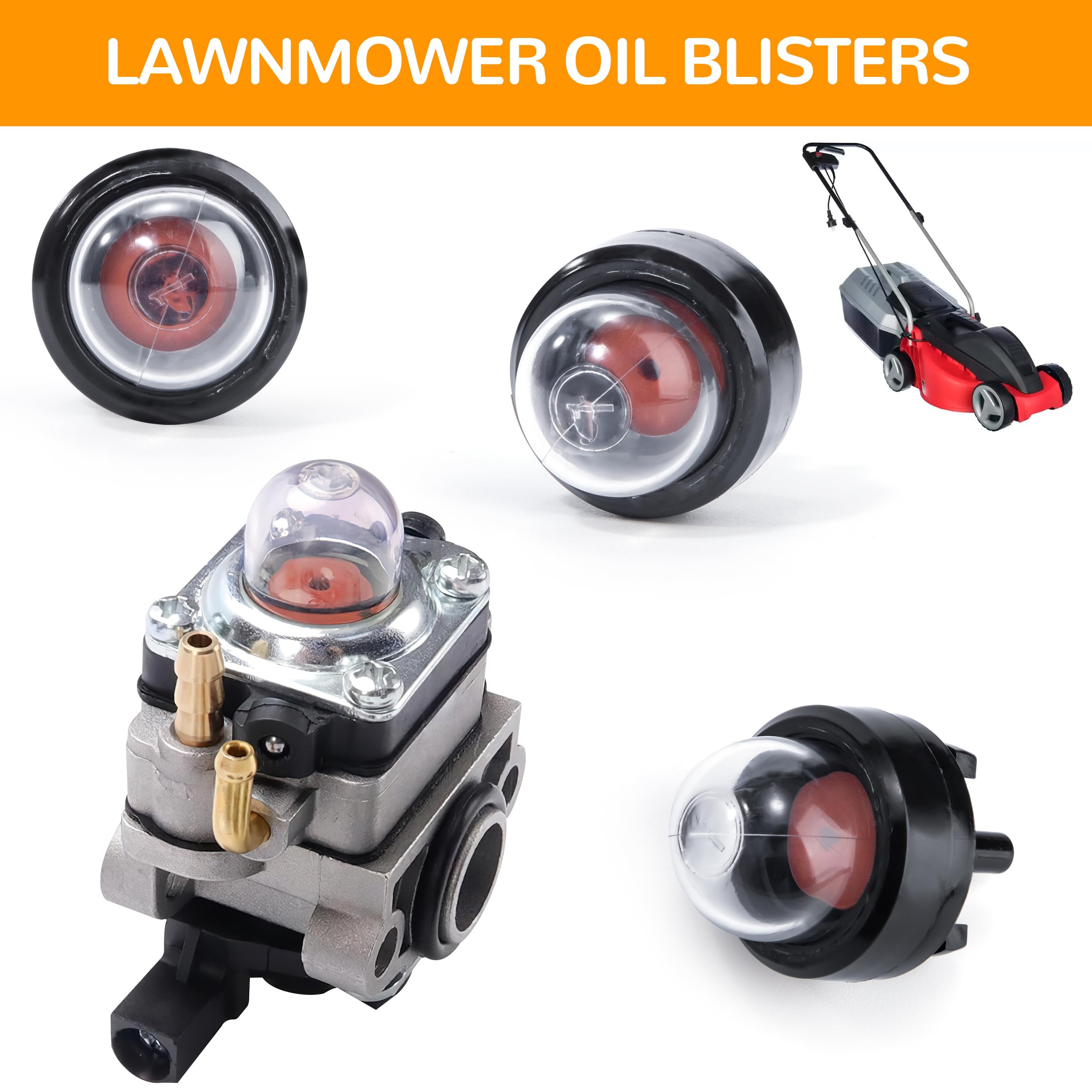 10 Pezzi Primer Pompa per STIHL FS38 FS40 FS45 FS55 FS56 FS80 FS85 FS130, AUMEL Primer Bulbo Olio Carburatore Primer Bulb Accessorio per Decespugliatore Tosaerba Motosega