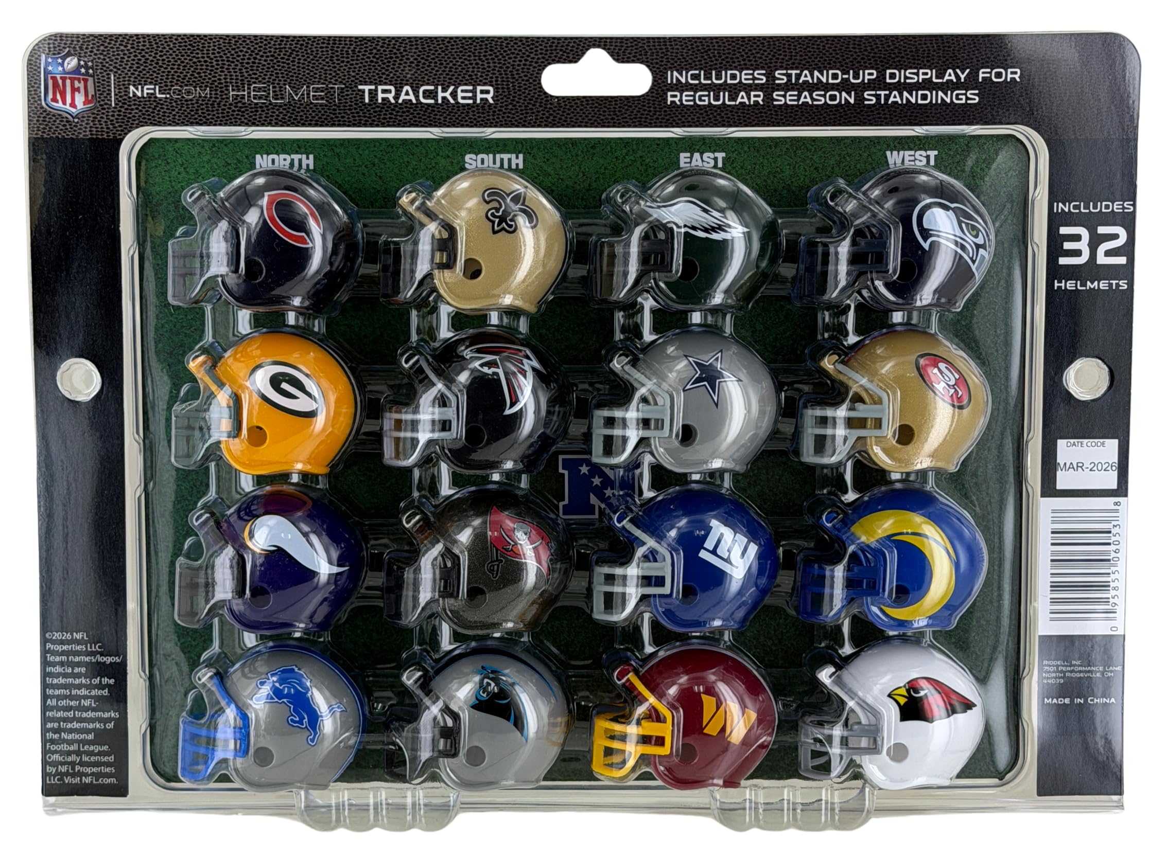Amazon.com: Riddell 32 Piece NFL Helmet Tracker Set - gumball size