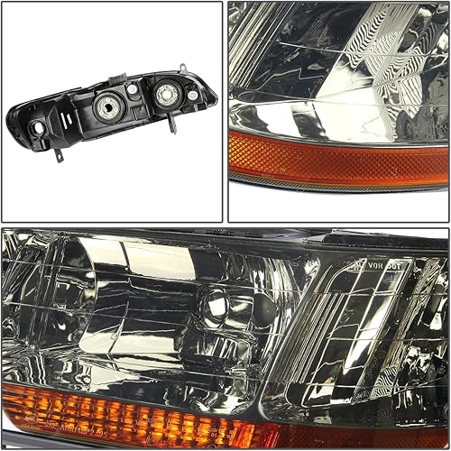 Miniatura 10 de DNA MOTORING - Par de faros delanteros compatibles con Honda Accord 98-02, negrotransparente, HL-OH-HA98-BK-CL1