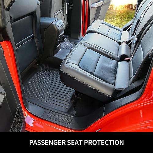 Miniatura 4 de OEDRO Alfombrillas compatibles con Chevrolet Silverado 1500Sierra 1500 2019-2022 con 1er asiento de banco, sin caja de almacenamiento para debajo