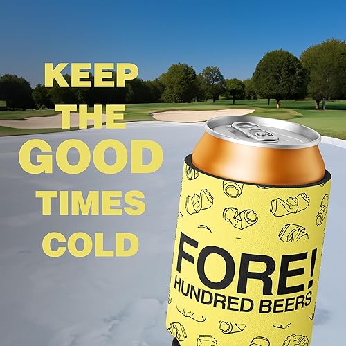 Miniatura 2 de Shanker Golf Juego de enfriadores de latas de cerveza Divertidos enfriadores de latas para golf Paquete de 6 enfriadores de latas de neopreno Se