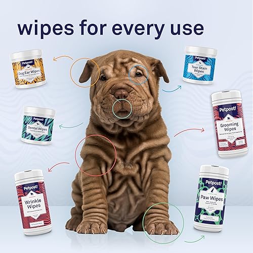 Miniatura 9 de Petpost Toallitas Grandes para Patas de Perros  70 Unidades de Toallitas Limpiadoras de Patas de Perro con Aceite de Coco, Aceite de Jojoba y Aloe